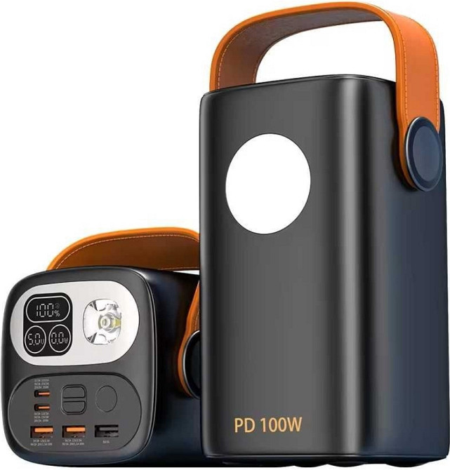 Повербанк для ноутбуків, зарядна станція 60000 mAh 100W PD+QC Black. Київ - фото 7