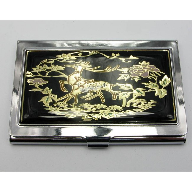 Візитниця сувенірна чоловіча срібляста Київ - фото 1