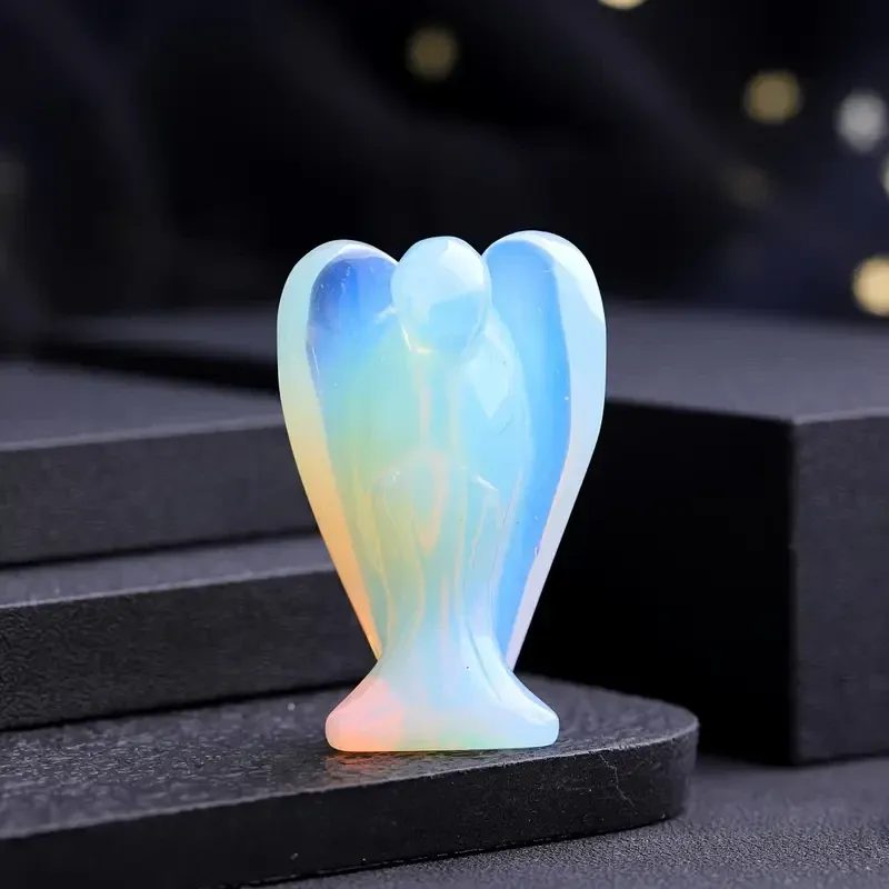 Ангел з натурального опалу 4,2 см – різьблена фігурка з натурального каміння Київ - фото 1