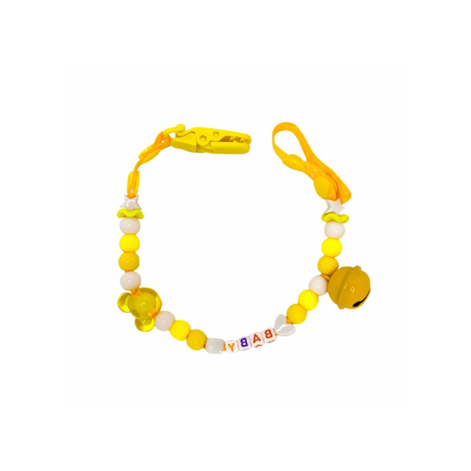 Ланцюжок для пустушки MGZ-0500(Yellow) з дзвіночком Вінниця - фото 1