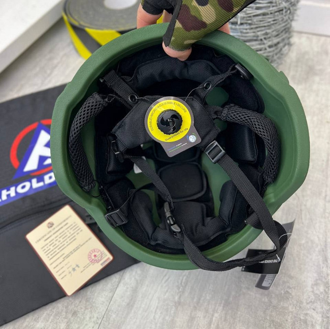 Тактический шлем F-S02 Ahold Tech + Revixun (класс защиты 3А) Оливковый Винница - изображение 9