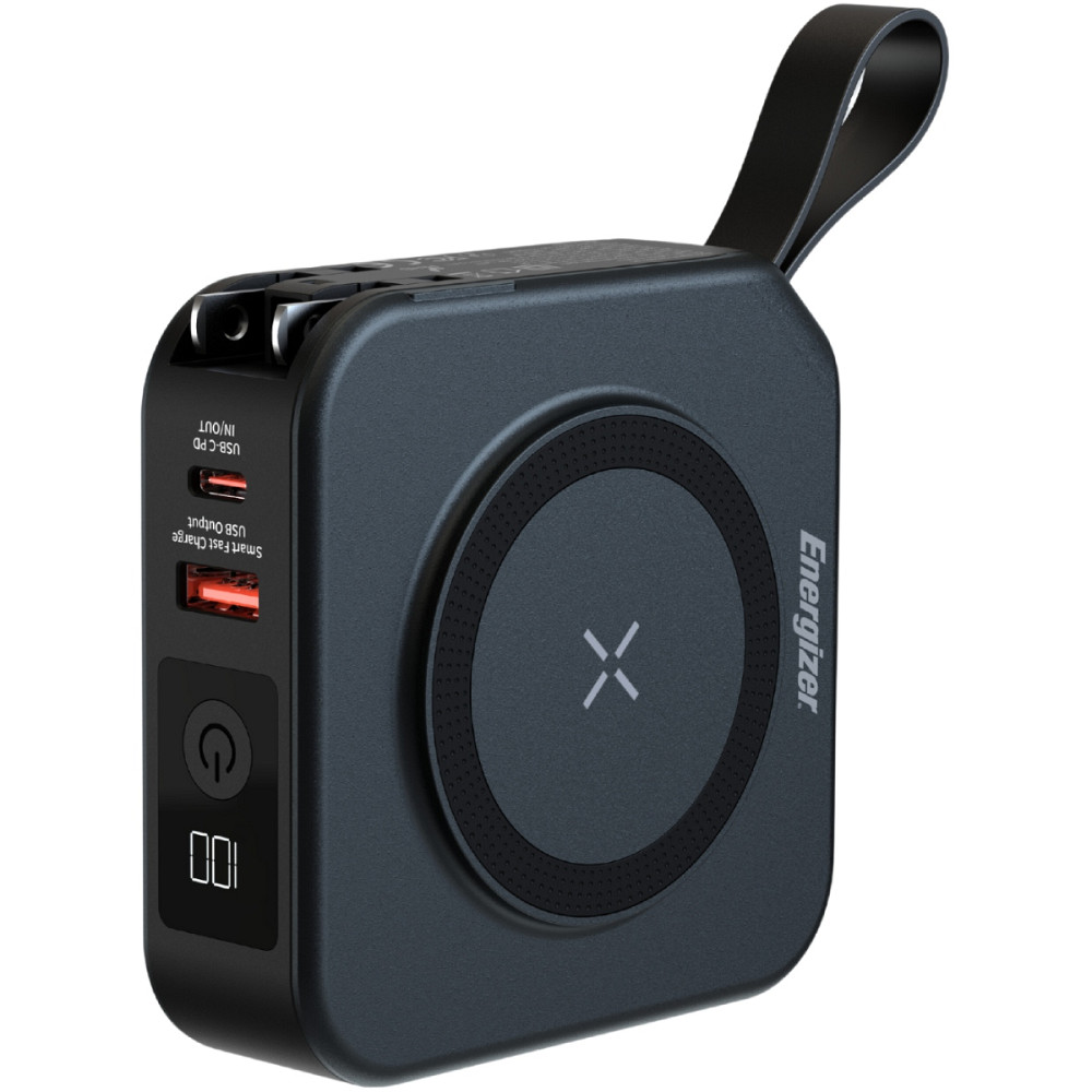 УМБ Energizer Magnetic Wireless 10000mAh 20W PD,AC зарядка,QI-15W, built-in USB-C,USB-А,USB-C In/Out Вінниця - фото 1
