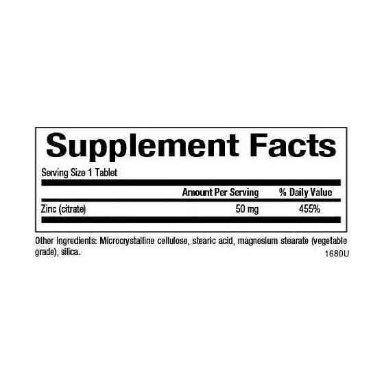 Минералы Natural Factors Цинк цитрат Zinc Citrate 50mg 90 таб Киев