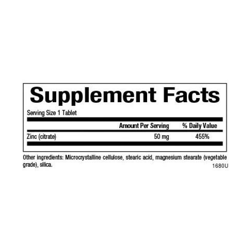 Минералы Natural Factors Цинк цитрат Zinc Citrate 50mg 90 таб Киев - изображение 2