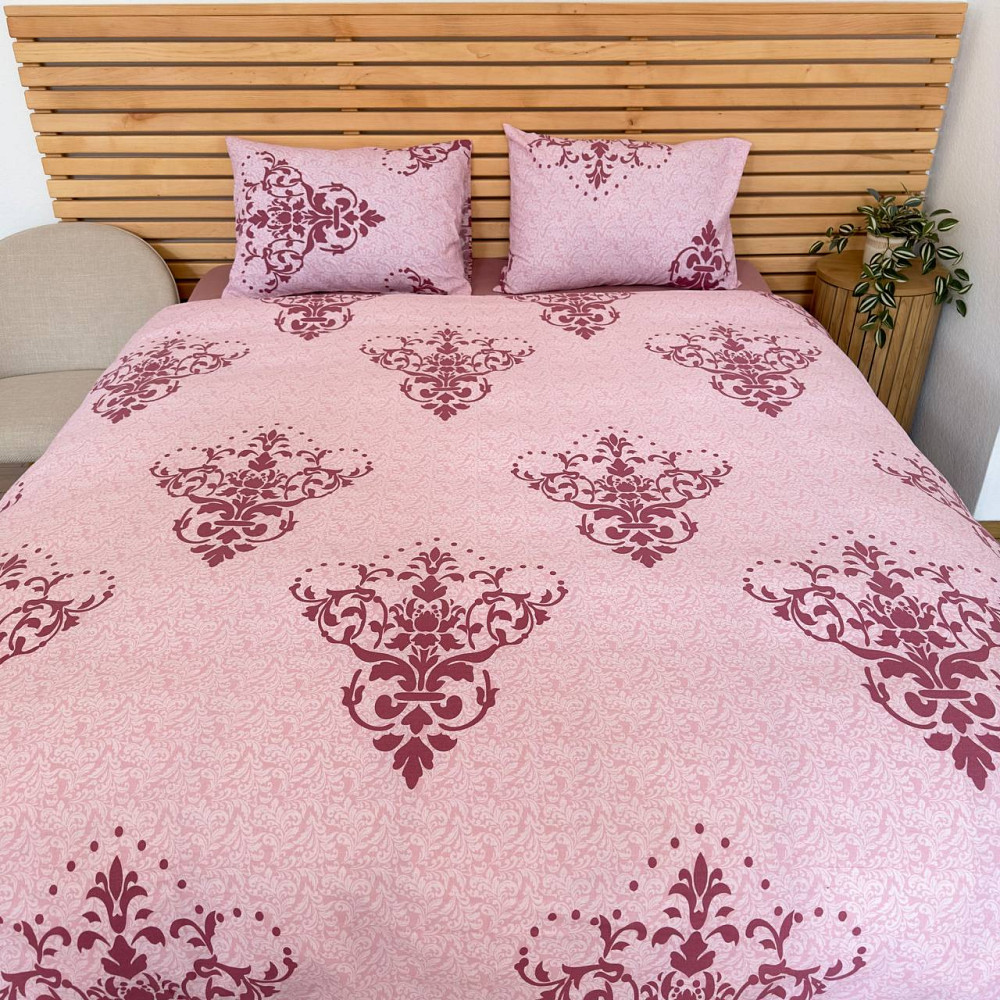 Постельное белье бязь Евро Орнамент 100% хлопок YouStar (Пудровый) Сумы - изображение 1