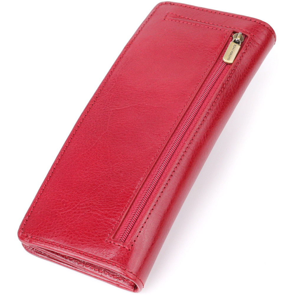 Стильный женский бумажник из глянцевой натуральной кожи Tony Perotti 20895_1 (2701Z rosso) Красный Киев - изображение 2