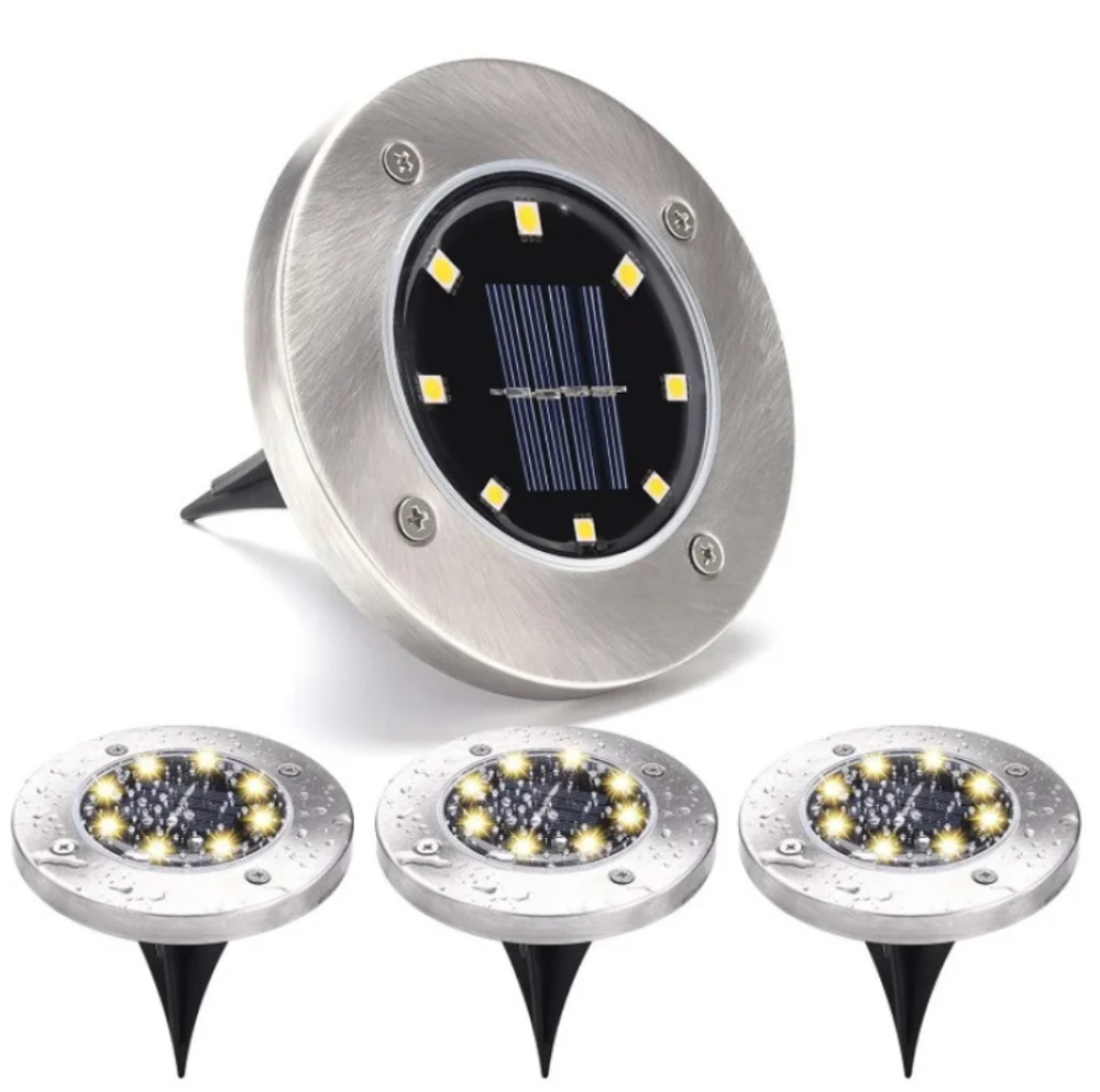 Садовий світильник на сонячній батареї LED з датчиком світла вуличний ґрунтовий автономний Одеса - фото 1