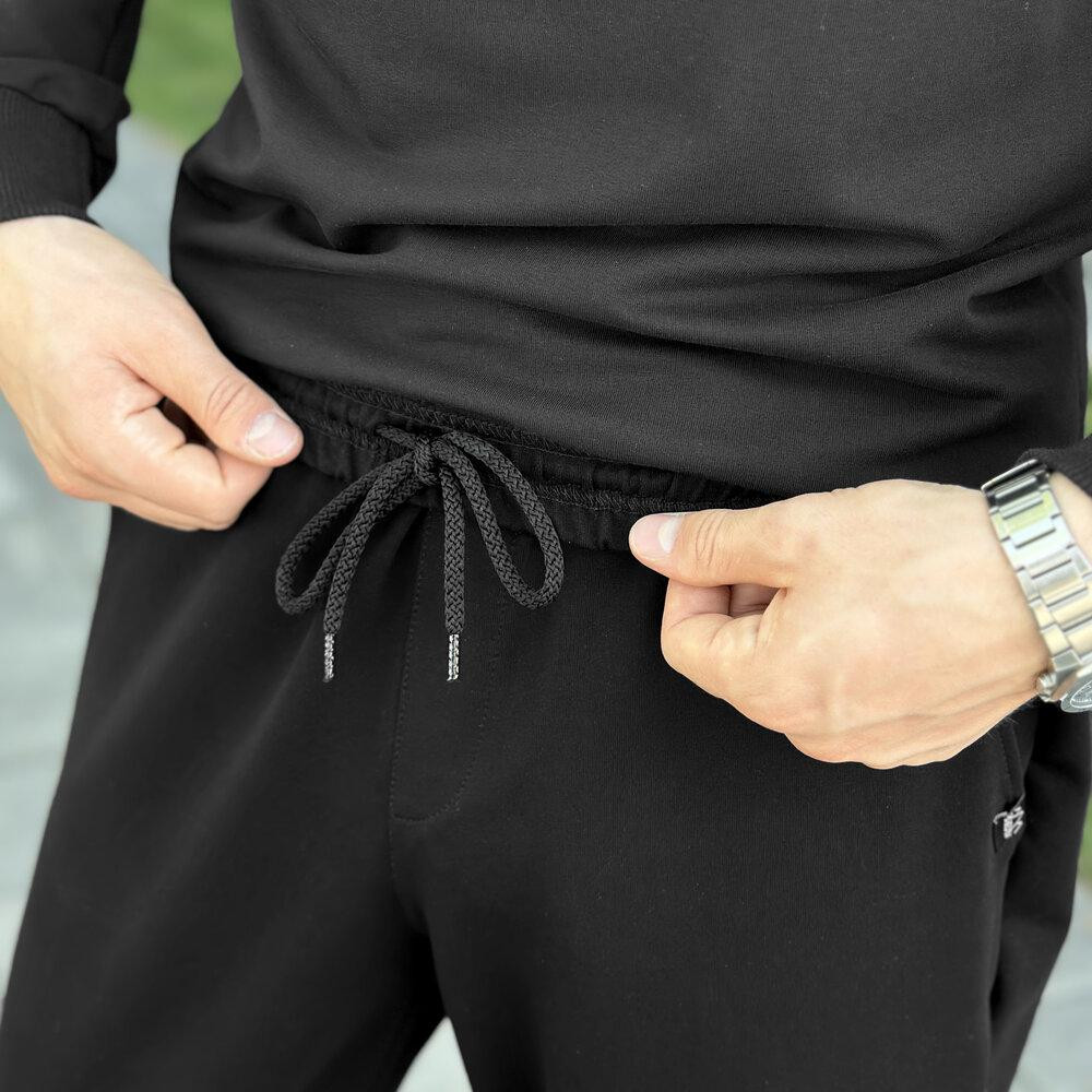 Мужские черные джоггеры с карманами Pobedov Shade двухцветные Киев - изображение 3