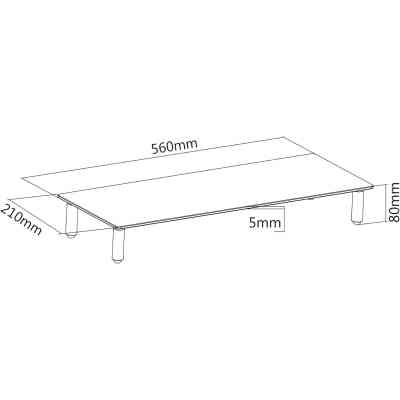 Подставка для монитора Digitus Universal glass Monitor Riser (DA-90358) Винница