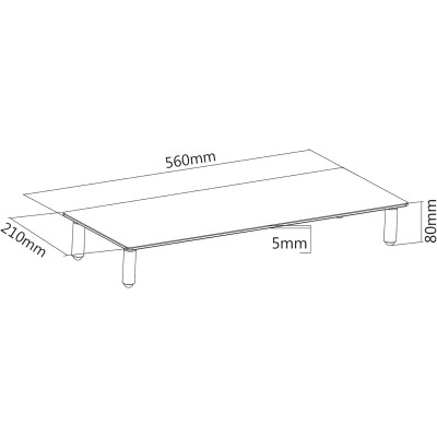 Підставка до монітора Digitus Universal glass Monitor Riser (DA-90358) Вінниця - фото 2