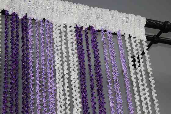Шторы-нити спираль с люрексом Сиреневый с бело-фиолетовым 300х300см 1 шт (61-023) Киев