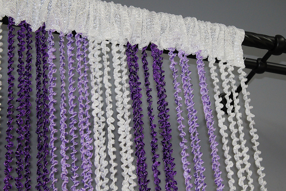 Шторы-нити спираль с люрексом Сиреневый с бело-фиолетовым 300х300см 1 шт (61-023) Киев - изображение 6