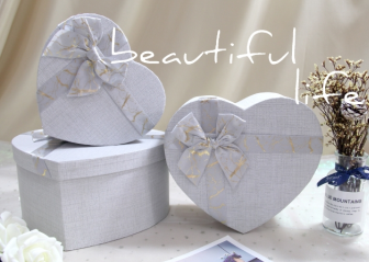 Подарункові коробки UFO 5039-083 Набір 3 шт SILVER HEART серд. (6990786) Київ