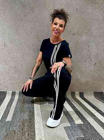 Жіночий стильний повсякденний комбінезон турецький двонитка Чорний, 42/44 Одеса