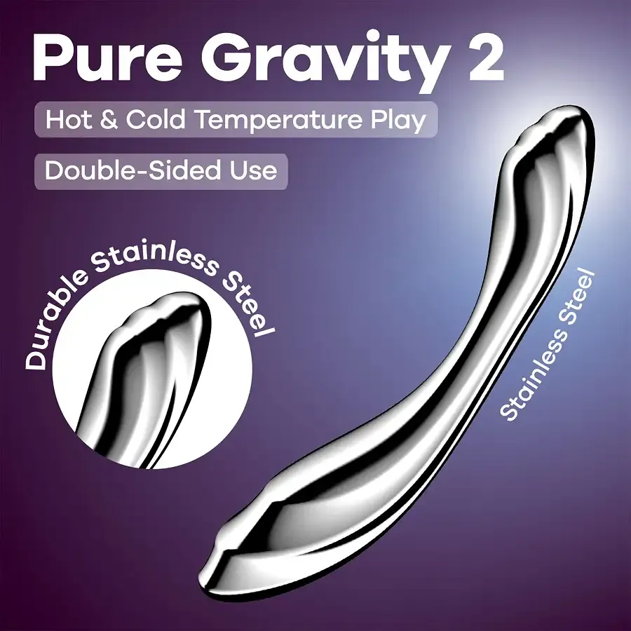 Металевий дилдо Satisfyer Pure Gravity 2 Львів - фото 6