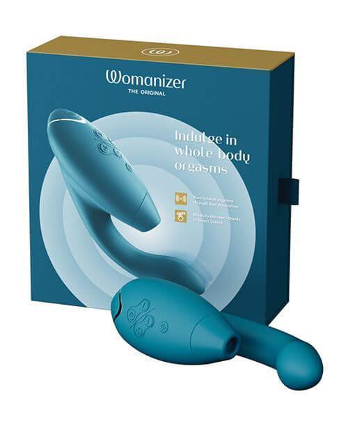 Инновационный бесконтактный вибратор-стимулятор Womanizer Duo 2 Petrol Sex Aura Киев - изображение 1