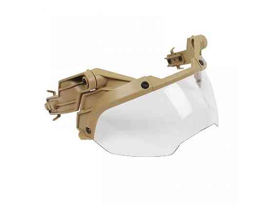 Тактические флип очки для шлема цвет Койот с прозрачными линзами маска защитная на глаза каску Одесса