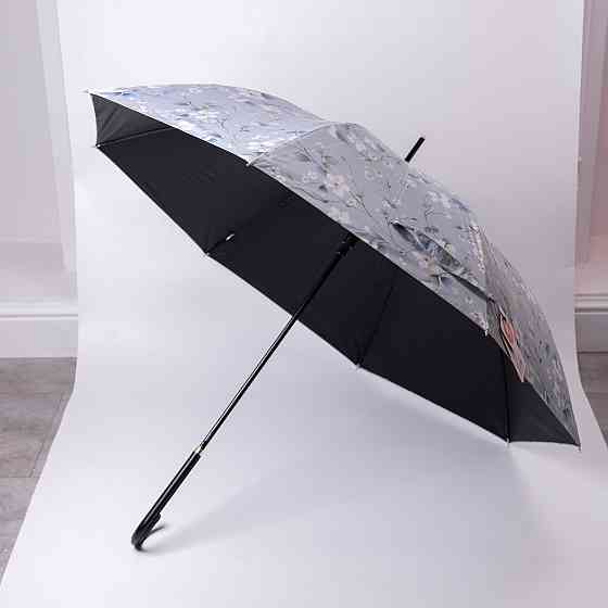 Класична парасолька-тростина напівавтомат з поліестеру 7 спиць діаметр 99 см Блакитна HP-23-7BL Коломыя