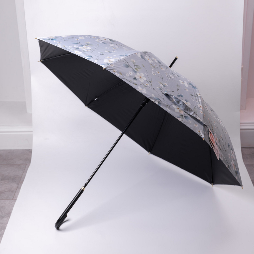 Класична парасолька-тростина напівавтомат з поліестеру 7 спиць діаметр 99 см Блакитна HP-23-7BL Коломыя - изображение 2