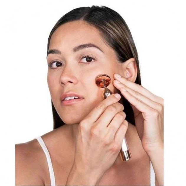 Массажер ролик электрический для лица Facial Roller Massager. Цвет: бежевый NC-87 Львов - изображение 9