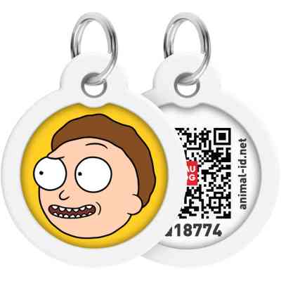 Адресник для тварин WAUDOG Smart ID з QR паспортом "Рік і Морті 2", коло 30 мм (230-0281) Вінниця