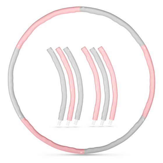 Хулахуп Gymtek з масажером 100см рожево-сірий Київ