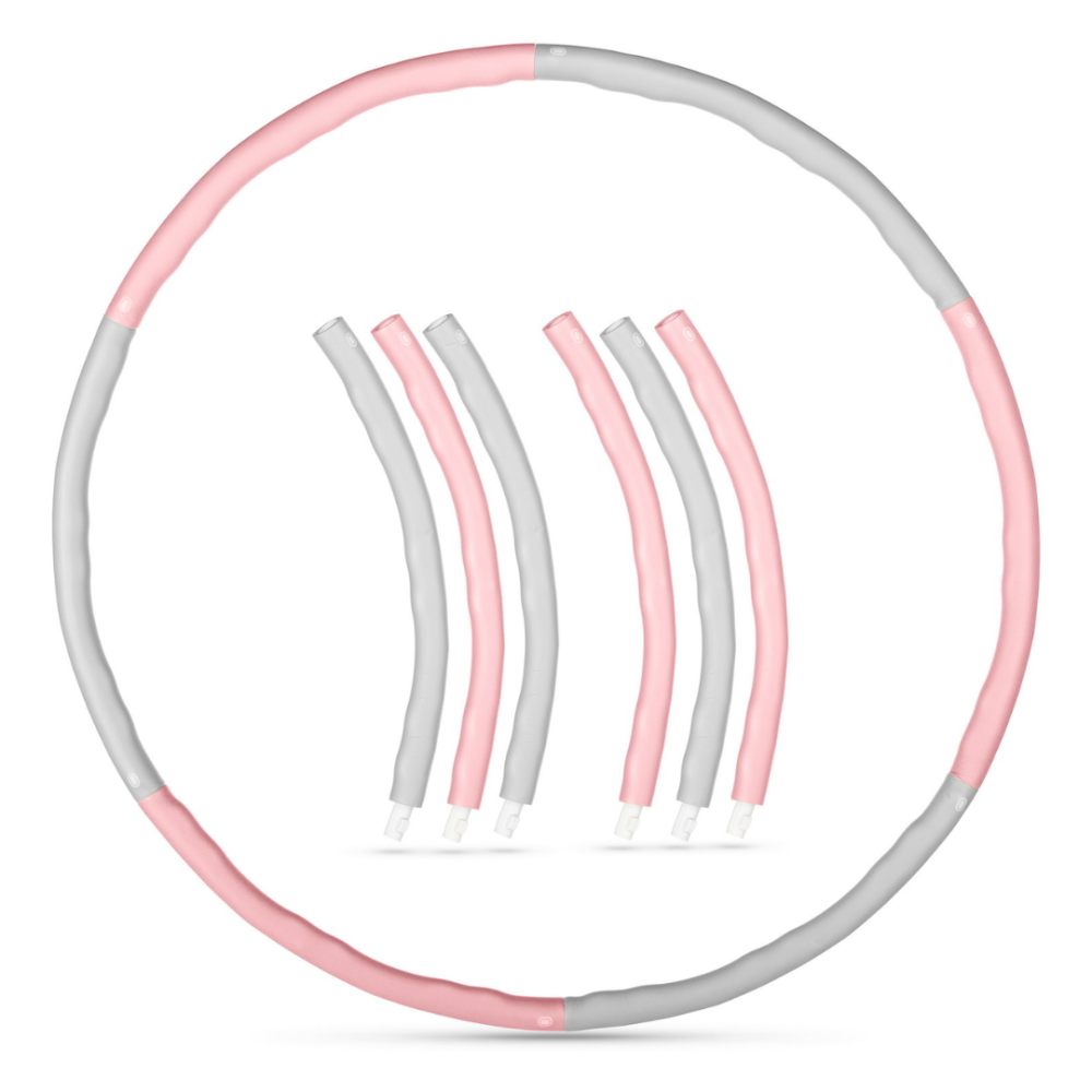 Хулахуп Gymtek з масажером 100см рожево-сірий Київ - фото 1