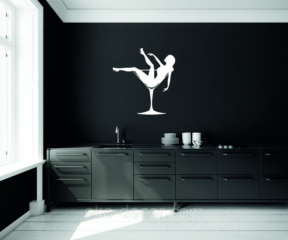 Декоративное настенное Панно «Девушка в бокале», Декор на стену 70*65 см, Белый Киев - изображение 4