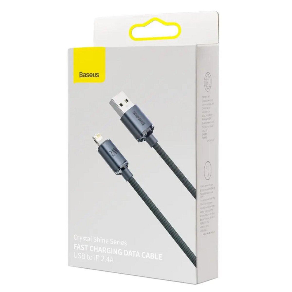 Кабель Baseus Crystal Shine Series для быстрой зарядки и передачи данных USB - Lightning 2.4A 1.2m, цвет Одесса - изображение 7