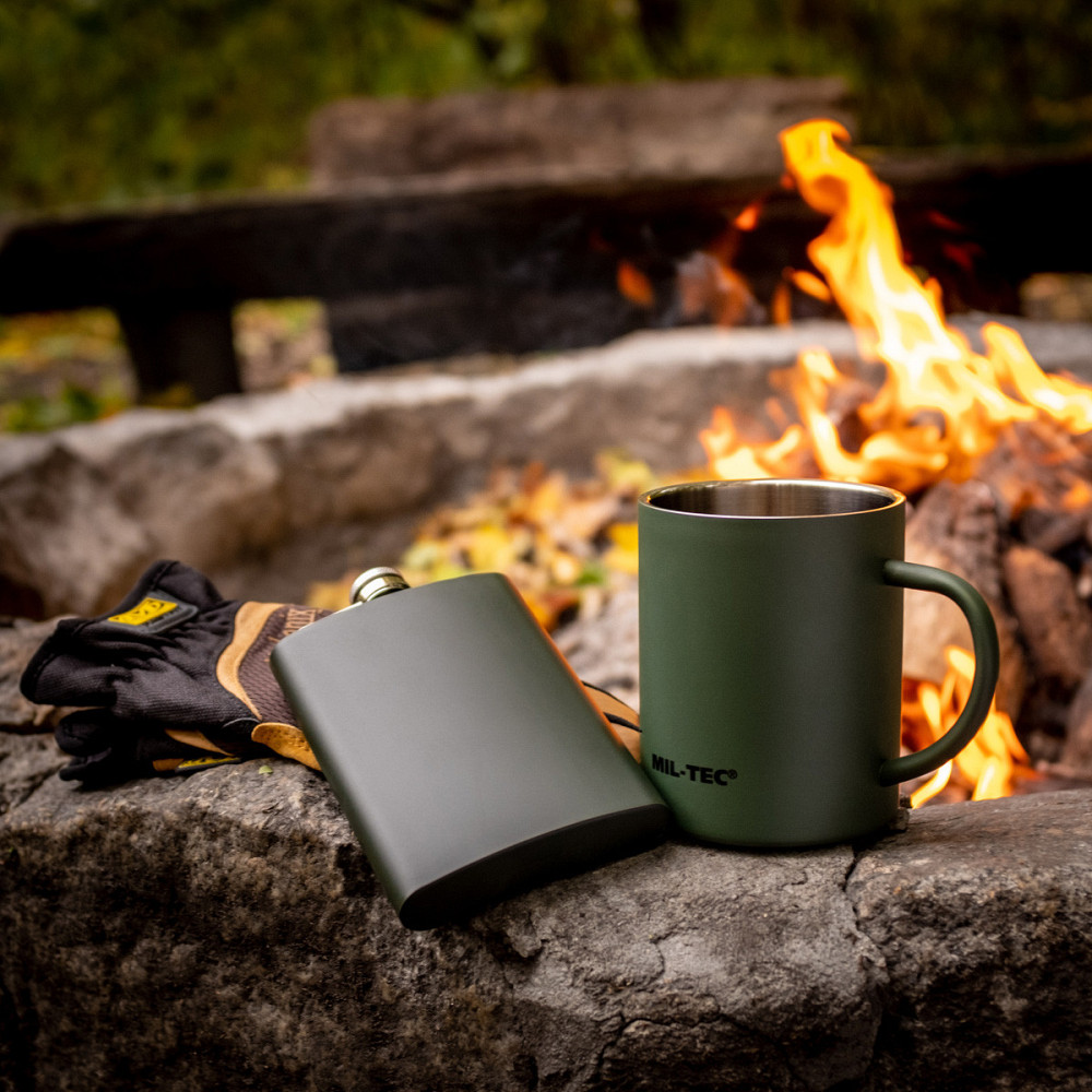 Туристична Термокухоль з подвійними стінками 300 мл Mil-Tec від Sturm "Olive" (14603000) Нержавіюча сталь Нововолинськ - фото 8