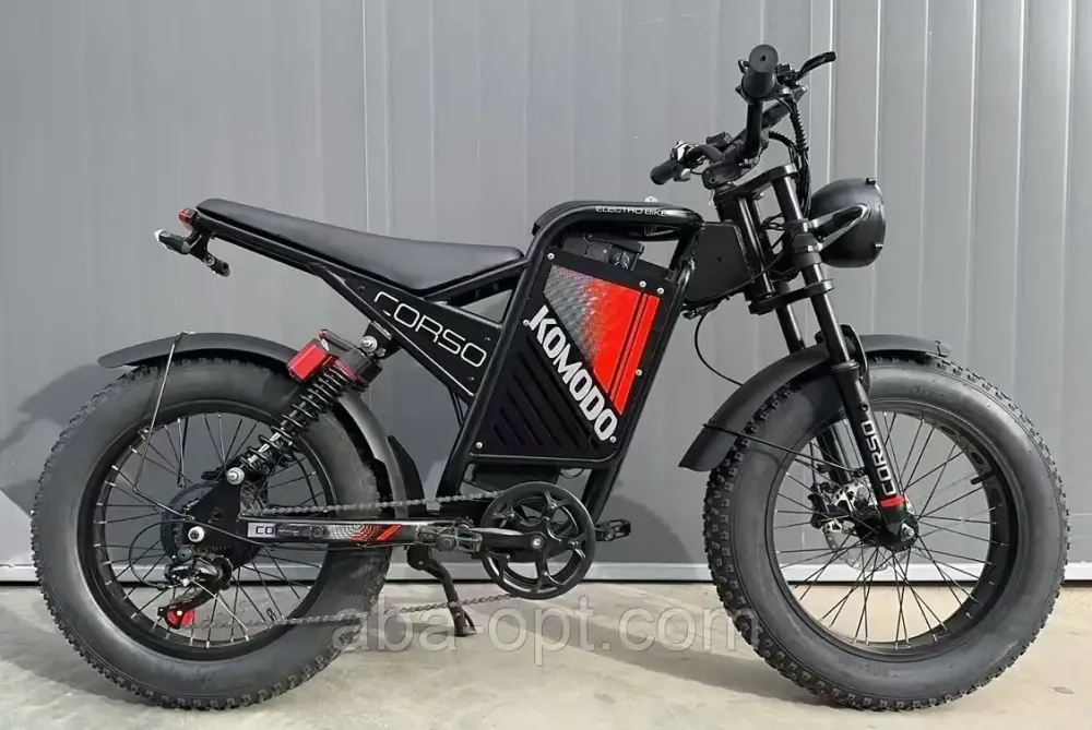 Электрофетбайк CORSO Komodo Pro S 1000W-48V-21Ah Lithium шины 20