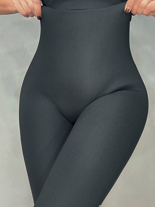 Лосины женские Kenalin W-29-1 утепленые на флисе с утяжкой и push up черные, черный, XS Киев - изображение 6