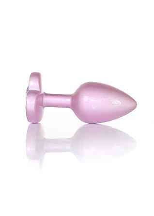 Анальная металлическая пробка Plug-Jewellery Pearl Pink Heart PLUG- Clear S Sex Aura Киев