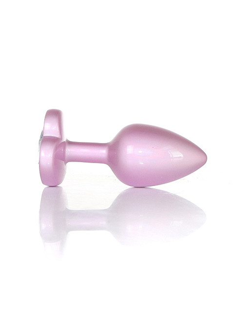 Анальная металлическая пробка Plug-Jewellery Pearl Pink Heart PLUG- Clear S Sex Aura Киев - изображение 1