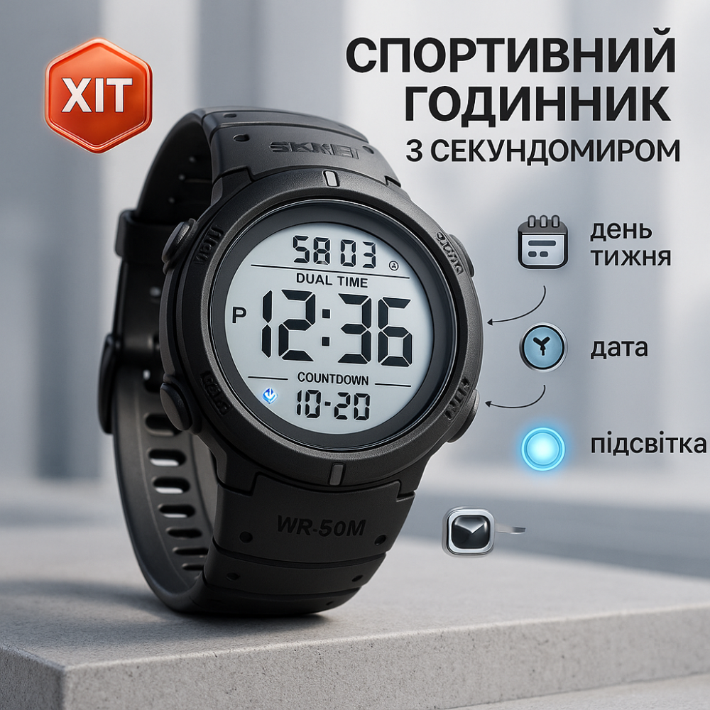 Лучшие военные часы SKMEI, Качественные спортивные часы Удобные для занятий спортом NJ-35 Львов - изображение 4