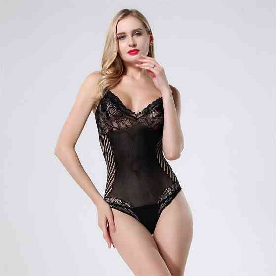 Еротичний боді жіночий мереживна сітка, сексуальна білизна, універсальний розмір зріст: 145–185 см One Size, чорний, 6536 Кам'янець-Подільський