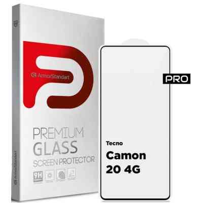 Скло захисне Armorstandart Pro Tecno Camon 20 4G Black (ARM69119) Вінниця