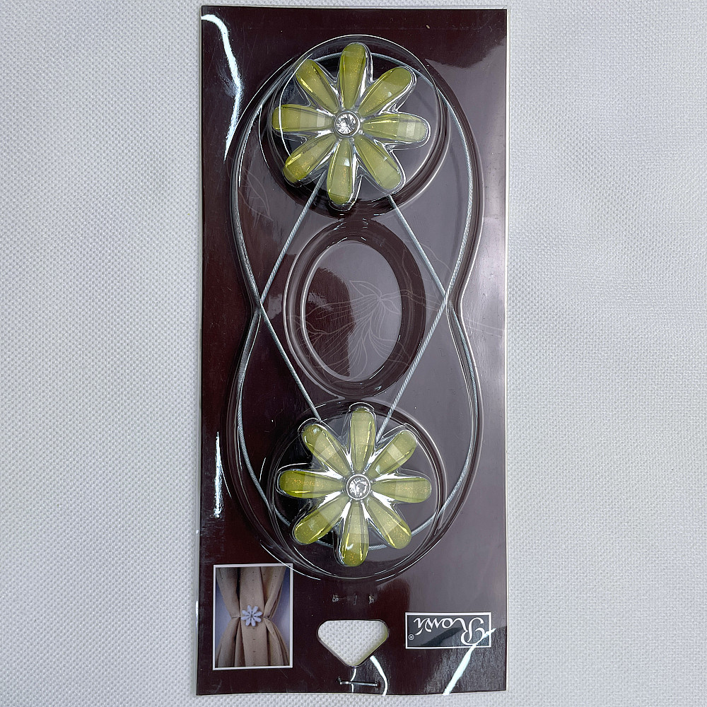 Магніти для штор та гардин "Квітка" набір 2 шт Салатовий (81-246) Київ - фото 8