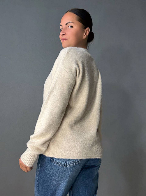 Светр жіночий Fancy Matinee 5977 ангора базовий, бежевий, one size Київ - фото 3