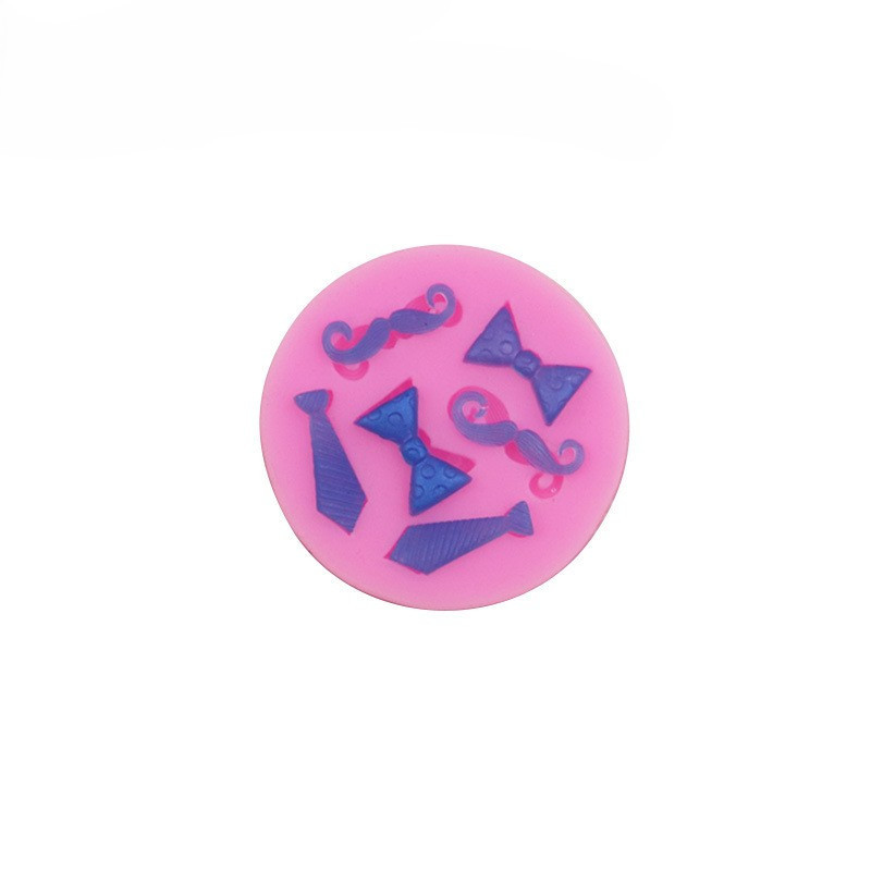 Силиконовый молд Усы и галстуки 55 мм розовый Киев - изображение 5