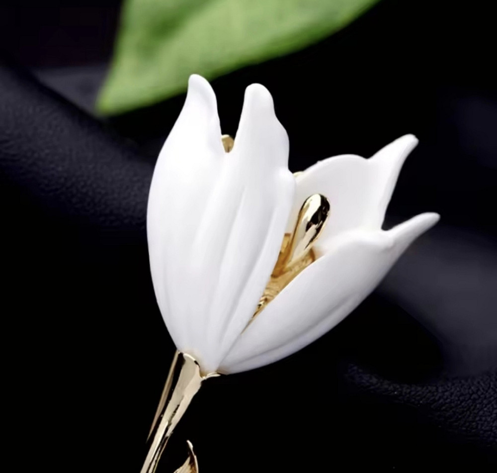 Брошка "Тюльпан" Білий Сміла - фото 8