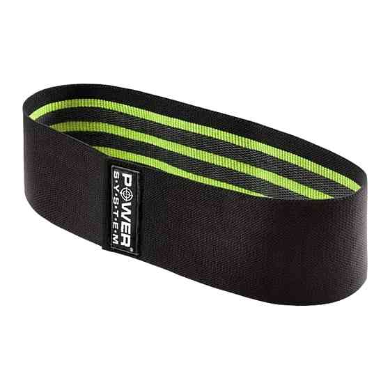 Тканева гумка для фітнесу та спорту Power System PS-4092 Booty Band LVL 2 Black/Green (d_80 см. 12-1 Каменское