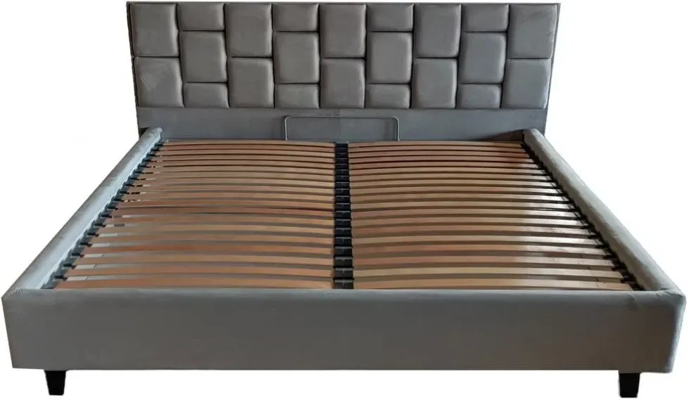 Кровать BNB Двуспальная Royal Comfort 160 x 200 см на ножках С подъемным механизмом и нишей для белья Серый Киев - изображение 2