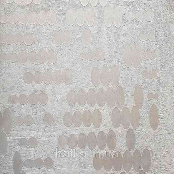 Шпалери вінілові на паперовій основі Zambaiti C88124 ABITAT лофт геометрія овали кола білий з сріблом Київ