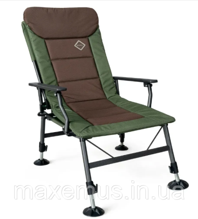 Рыбацкое кресло-шезлонг Bonro B21 раскладной стул для рыбалки и отдыха темно-зеленое Мостиська