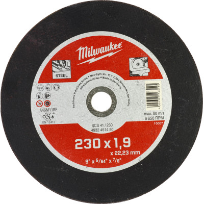 Круг відрізний Milwaukee SCS 41/230х1.9 (4932451480) Вінниця - фото 1
