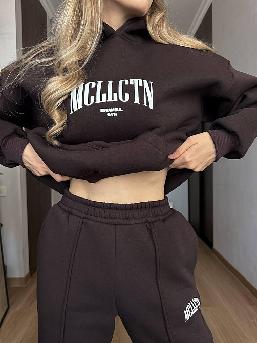 Женский теплый прогулочный костюм двойка: кофта и штаны турецкая трехнить на флисе Одесса - изображение 9