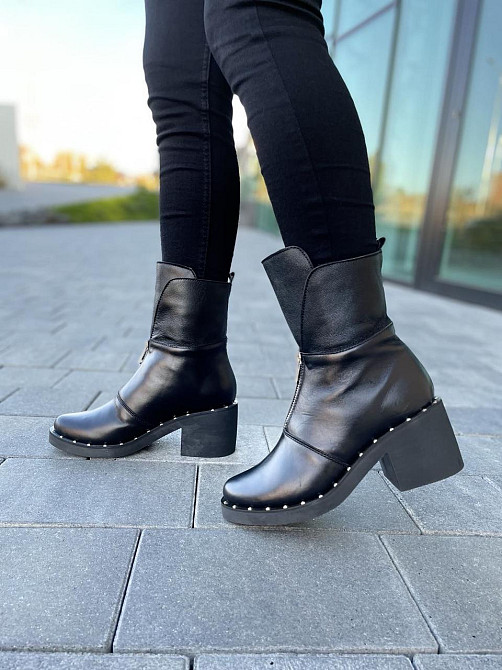Версаль Ботинки LaDi черные натуральная кожа зима 37р.38р.40р. (2843) Коломия - фото 7