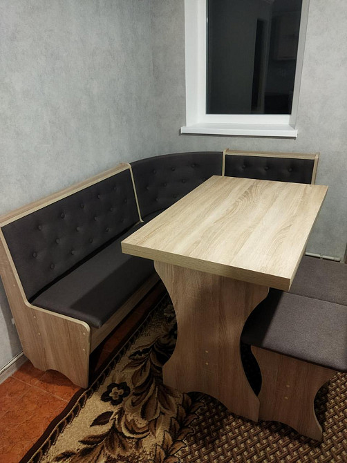 Мягкий кухонный уголок Семейный Дуб самоа 114 см х 154 см (Уголок+стол+2 табурета) Львов - изображение 10