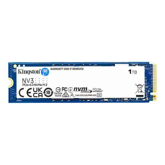 Накопитель SSD M.2 Kingston NV3 1000GB NVMe 2280 PCIe 4.0 x4 3D NAND Одесса
